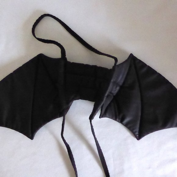 HALLOWEEN PET COSTUME DOG CAT BLACK QUILTED VAMPIRE BAT WINGS (NEW NEVER USED) - Picture 5 of 10